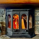 Large Log At With Sauna, Fireplace And Panoramic View