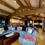 Large Log At With Sauna, Fireplace And Panoramic View