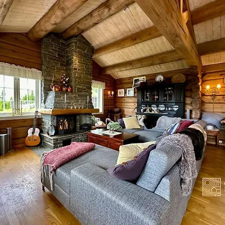 Large Log At With Sauna, Fireplace And Panoramic View 度假居