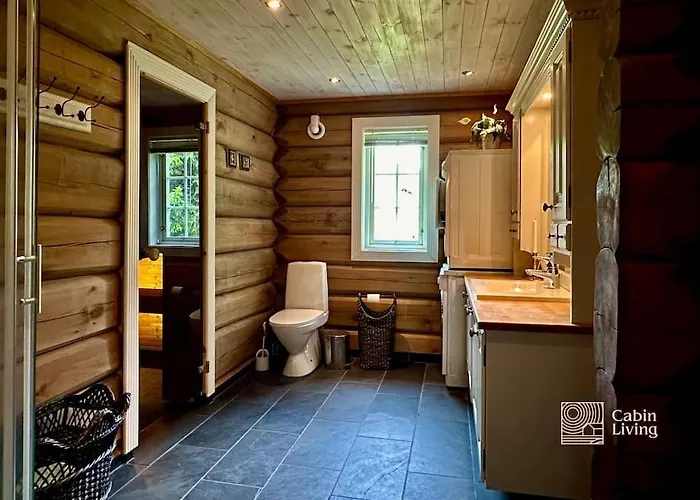 度假居 Large Log At With Sauna, Fireplace And Panoramic View