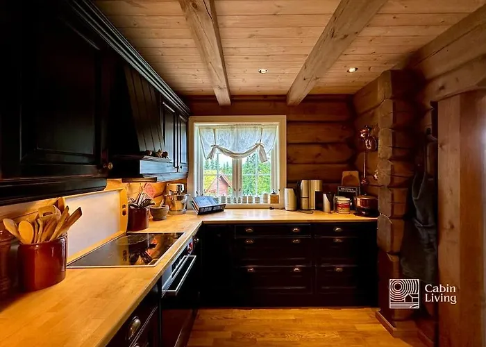 度假居 Large Log At With Sauna, Fireplace And Panoramic View Sjusjøen