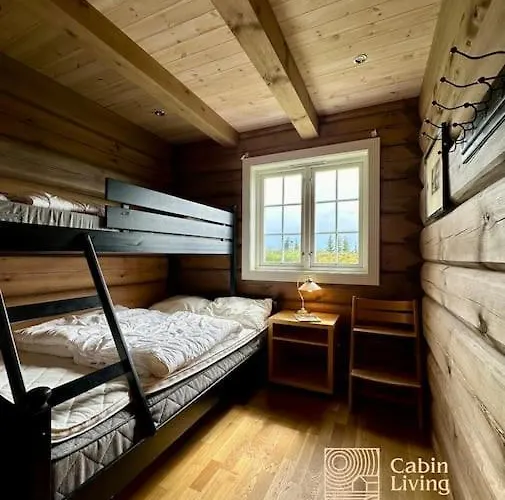 Large Log At With Sauna, Fireplace And Panoramic View Sjusjøen