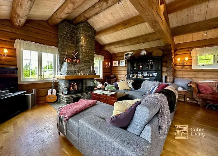 Large Log At With Sauna, Fireplace And Panoramic View Ferienhaus