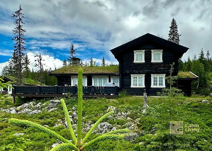 Large Log At With Sauna, Fireplace And Panoramic View 度假居 Sjusjøen