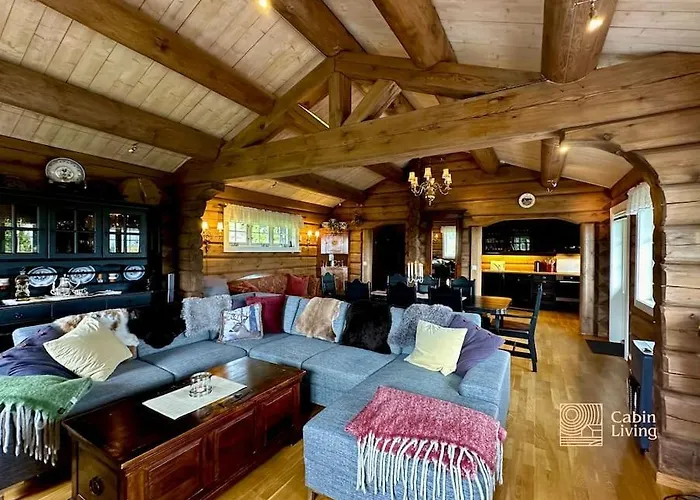 Large Log At With Sauna, Fireplace And Panoramic View